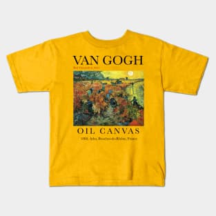 Red Vineyards at Arles, 1887 - Vincent van Gogh Kids T-Shirt